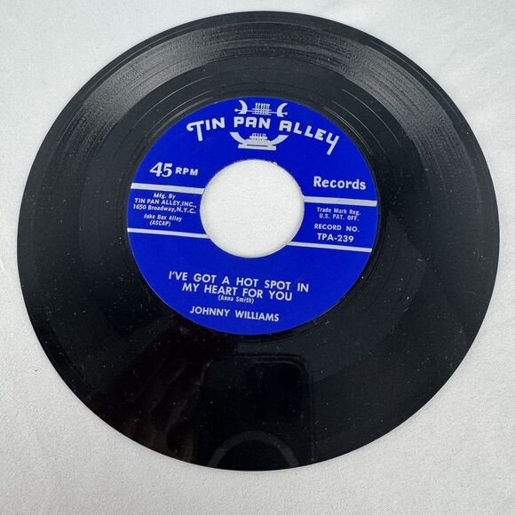 Johnny Williams Tin Pan Alley Rare 1959 Pop 45 Vinyl Near Mint NM I’ve Got A Hot - Picture 5 of 6